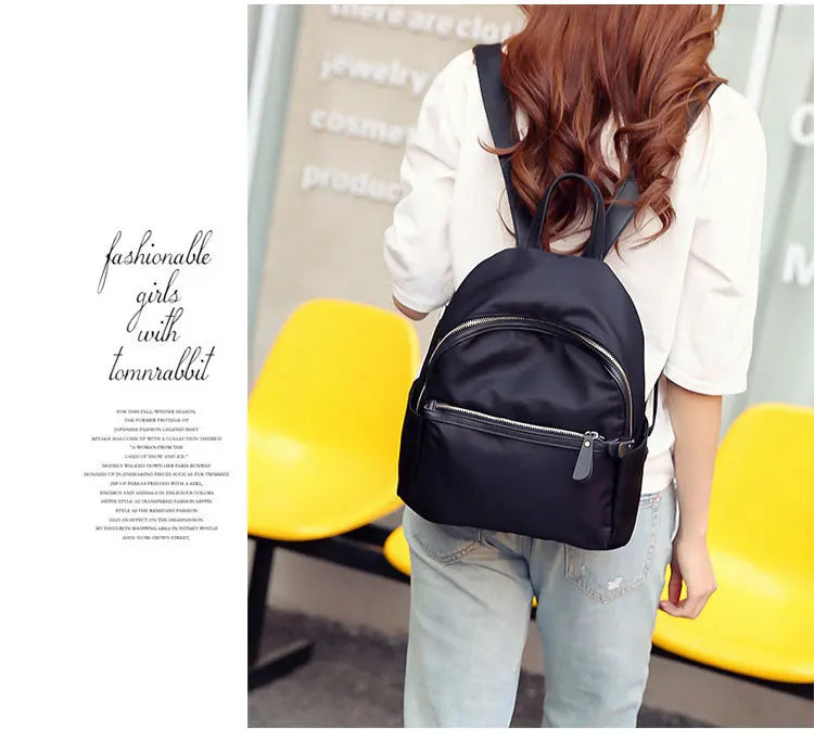 Women Backpack Travel Nylon Light Water-proof Small Rucksack