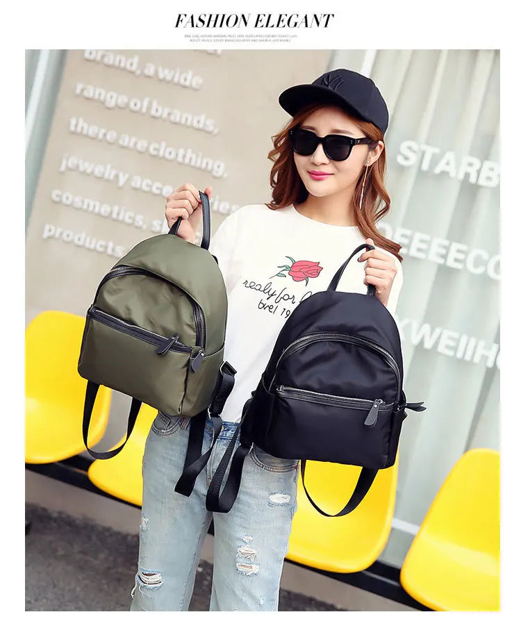 Women Backpack Travel Nylon Light Water-proof Small Rucksack