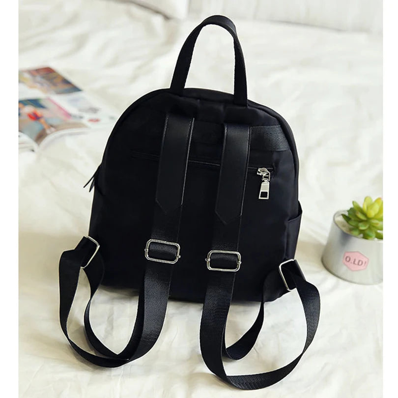 Green Nylon Women's Backpack Water-proof Travel Rucksack