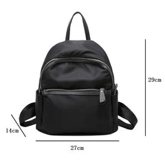 Green Nylon Women's Backpack Water-proof Travel Rucksack