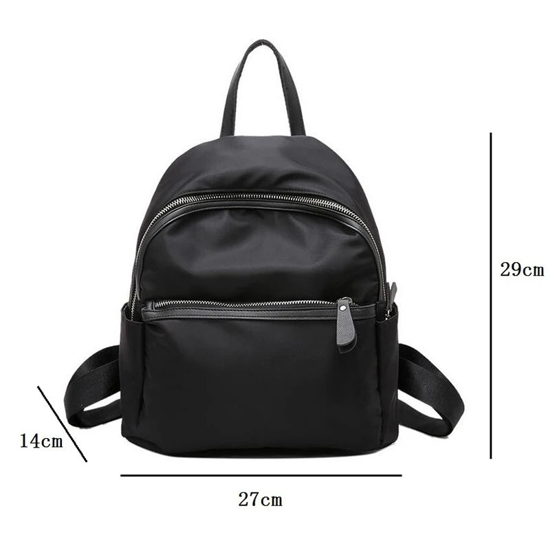 Nylon Women's Backpack Water-proof Rucksack Light Small Green