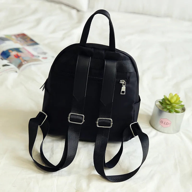 Nylon Women's Backpack Water-proof Rucksack Light Small Green