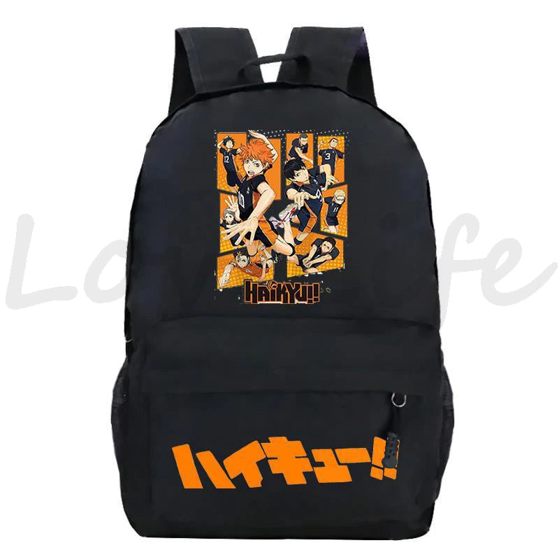 Haikyuu Anime Backpack for School Boys Volleyball Teens Bookbag