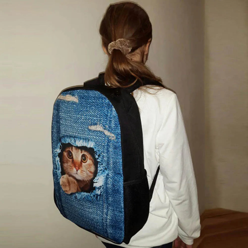 Fox Print Kids Backpack Schoolbag for Boys and Girls