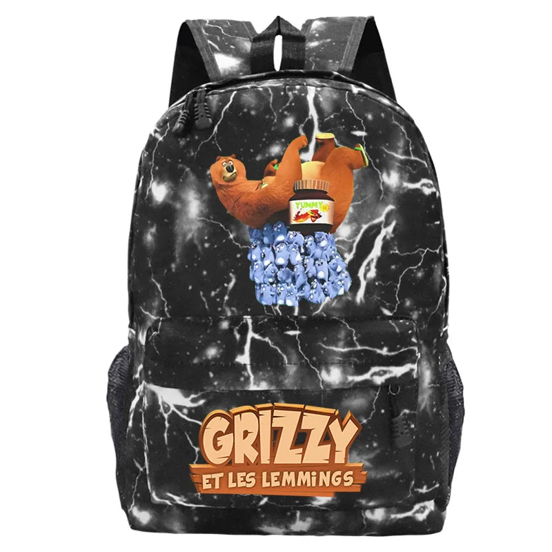 Grizzy And Les Lemmings Backpack Kids School Bags