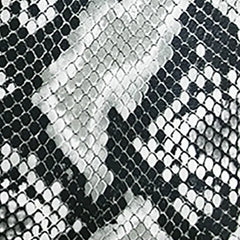 Vintage Retro Waist Bag Black-Grey Snake Pattern Soft Leather