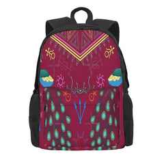 Mollymauk Tealeaf Print Backpack Unisex Man Woman Bag