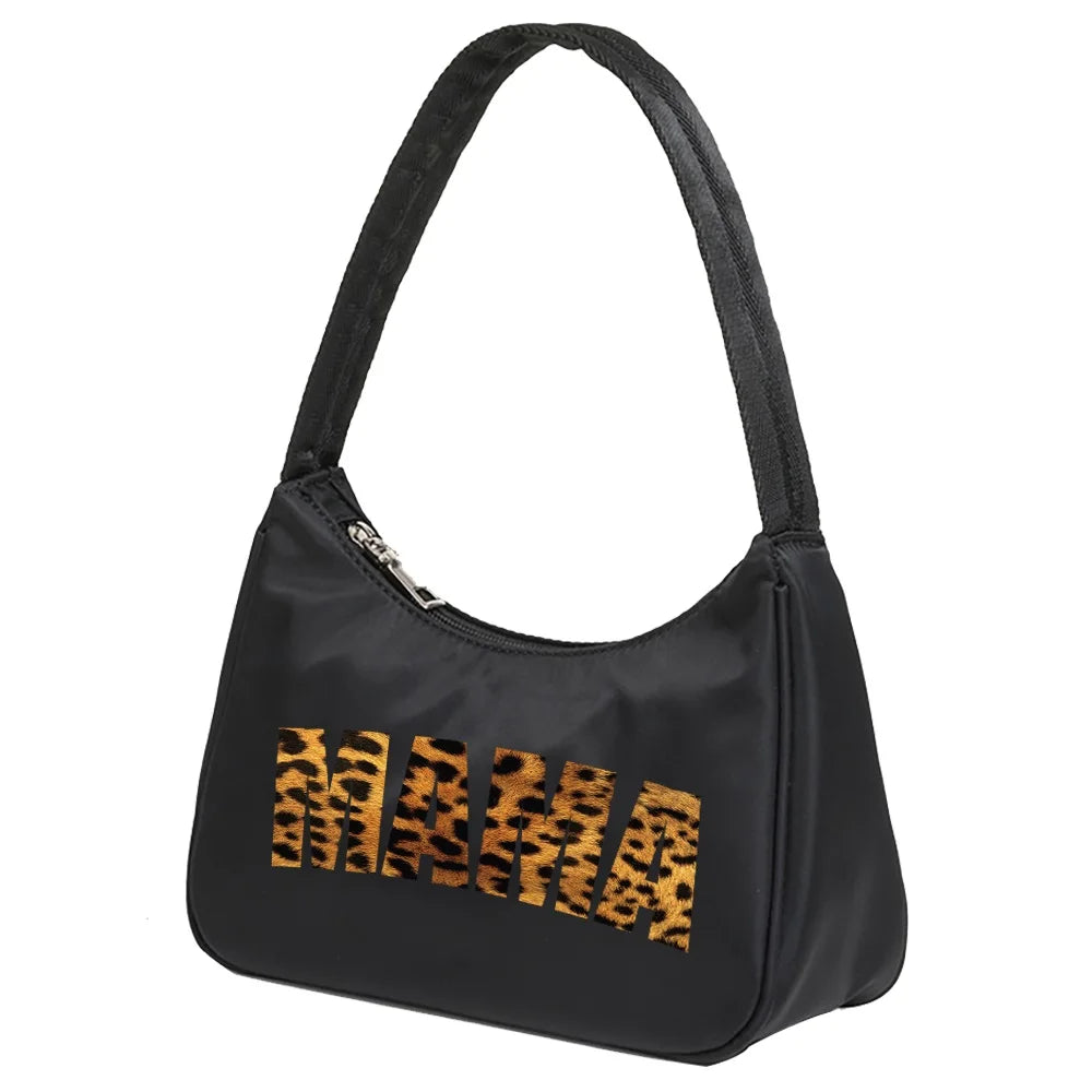 Mom Print Underarm Shoulder Bags Women Handbags Shopping