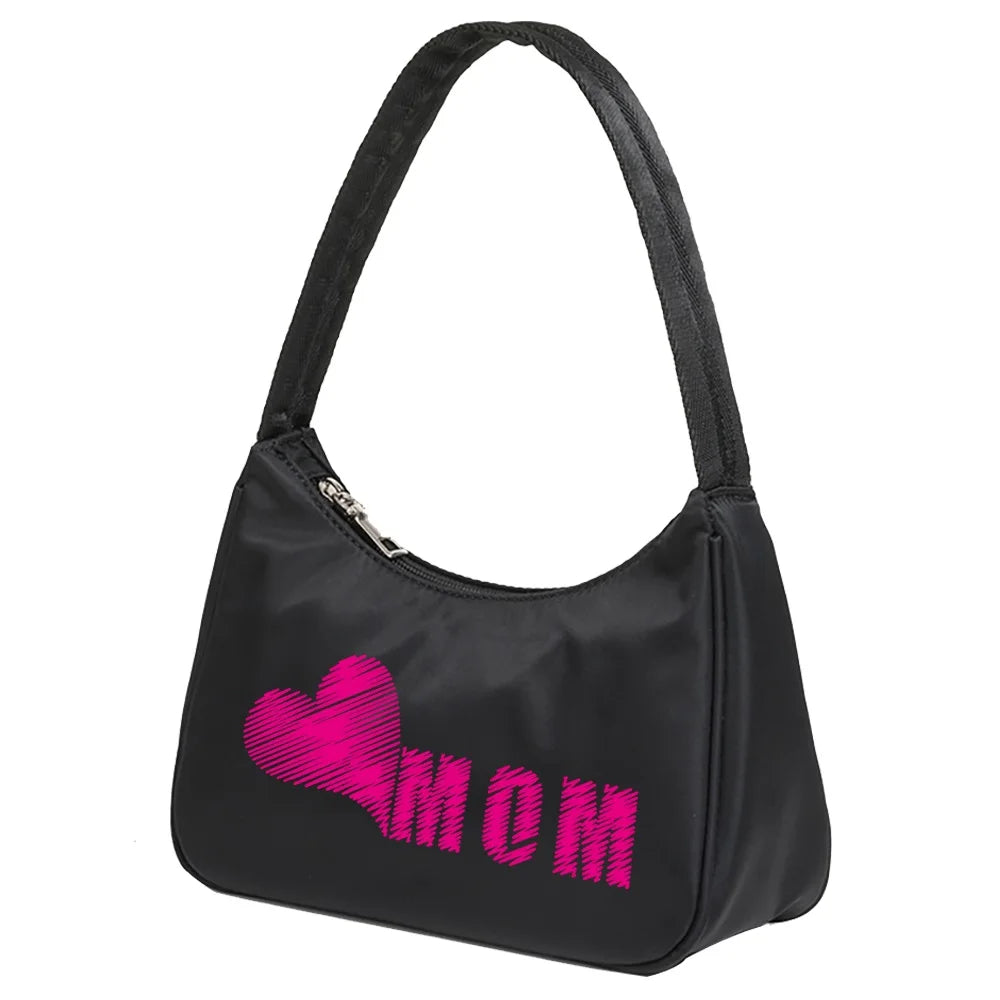 Mom Print Underarm Shoulder Bags Women Handbags Shopping