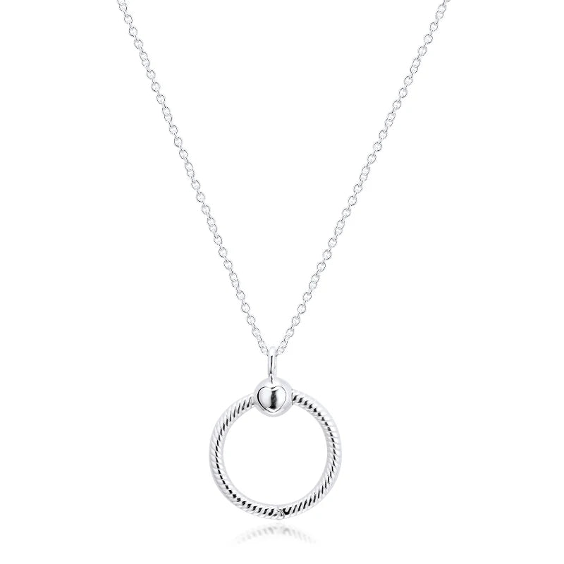 Large O Pendant 925 Sterling Silver DIY Necklaces Pendants for Women