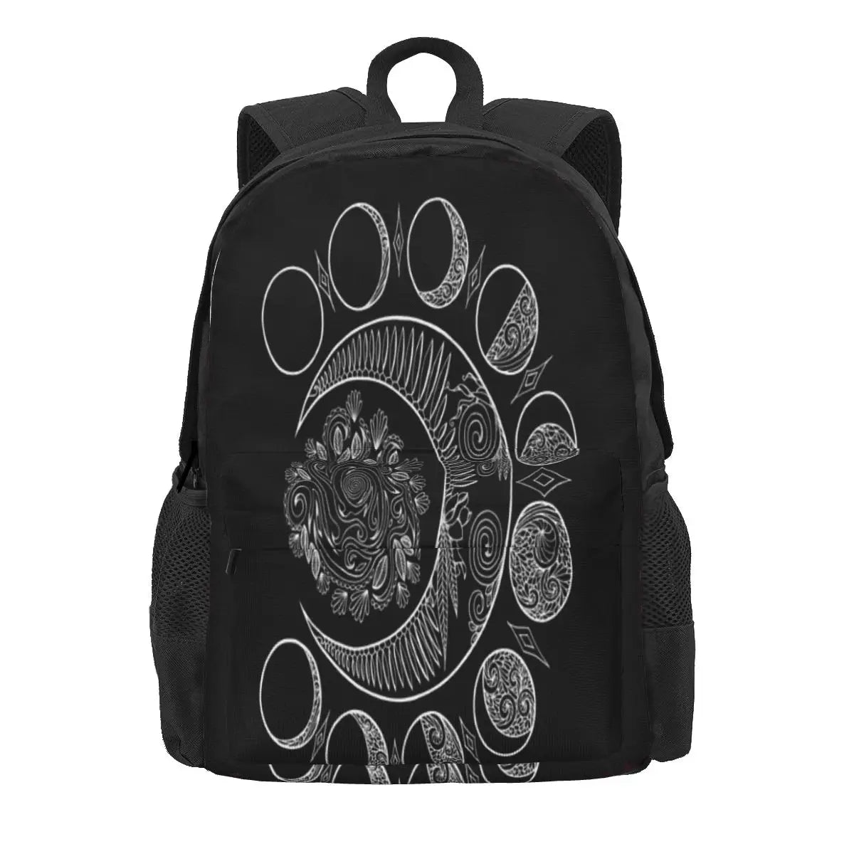 Moon Phases At Midnight Backpacks Men's Backpacks Bags For Women Vintage