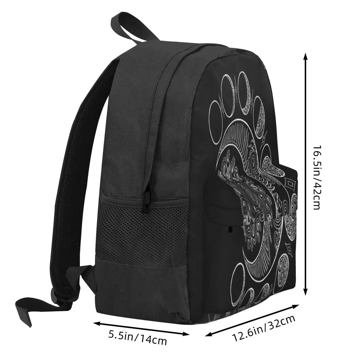 Moon Phases At Midnight Backpacks Men's Backpacks Bags For Women Vintage
