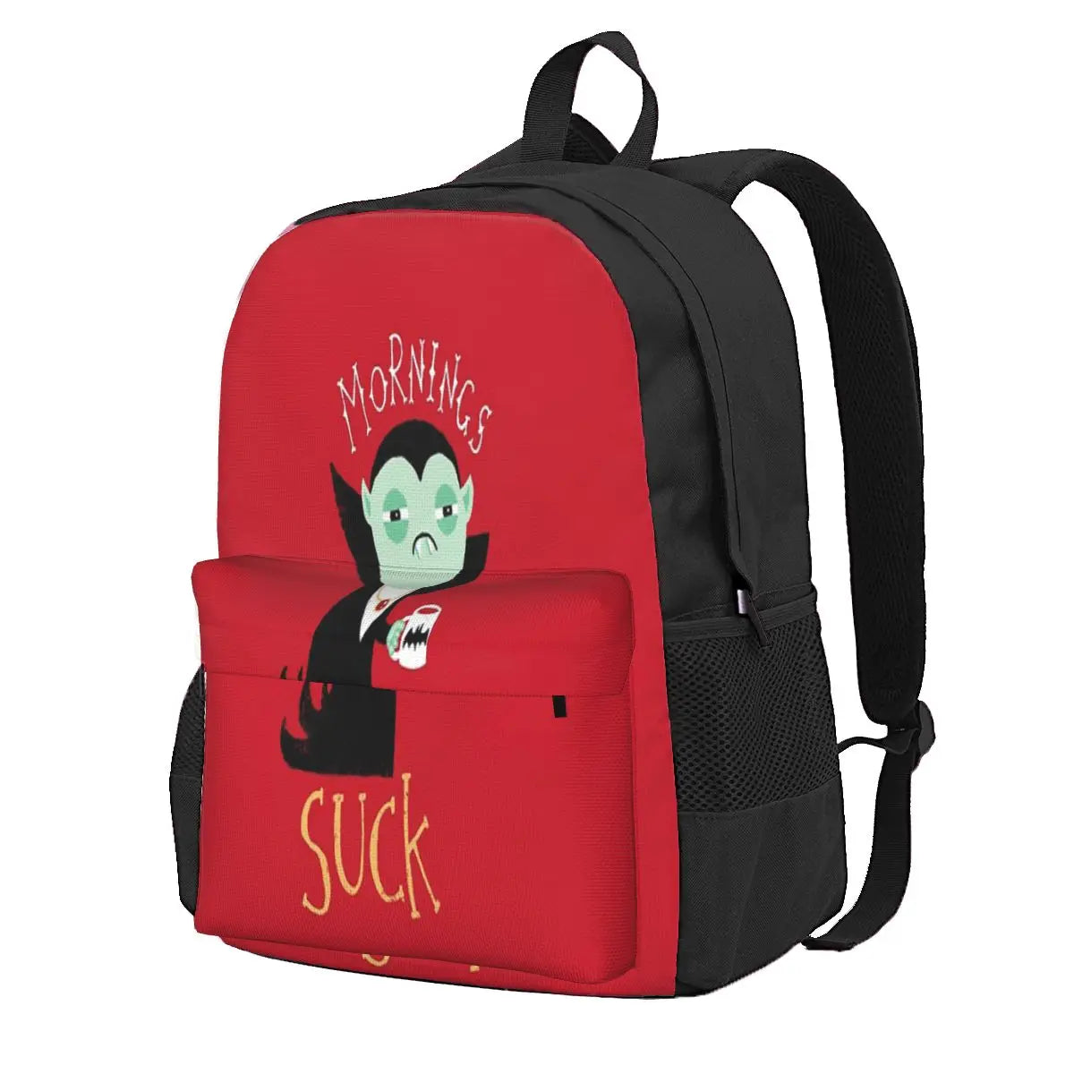 Mornings Suck Backpacks Men's and Women's Bags