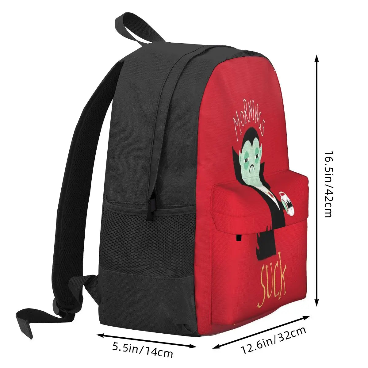 Mornings Suck Backpacks Men's and Women's Bags