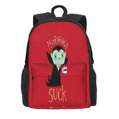 Mornings Suck Backpacks Men's and Women's Bags