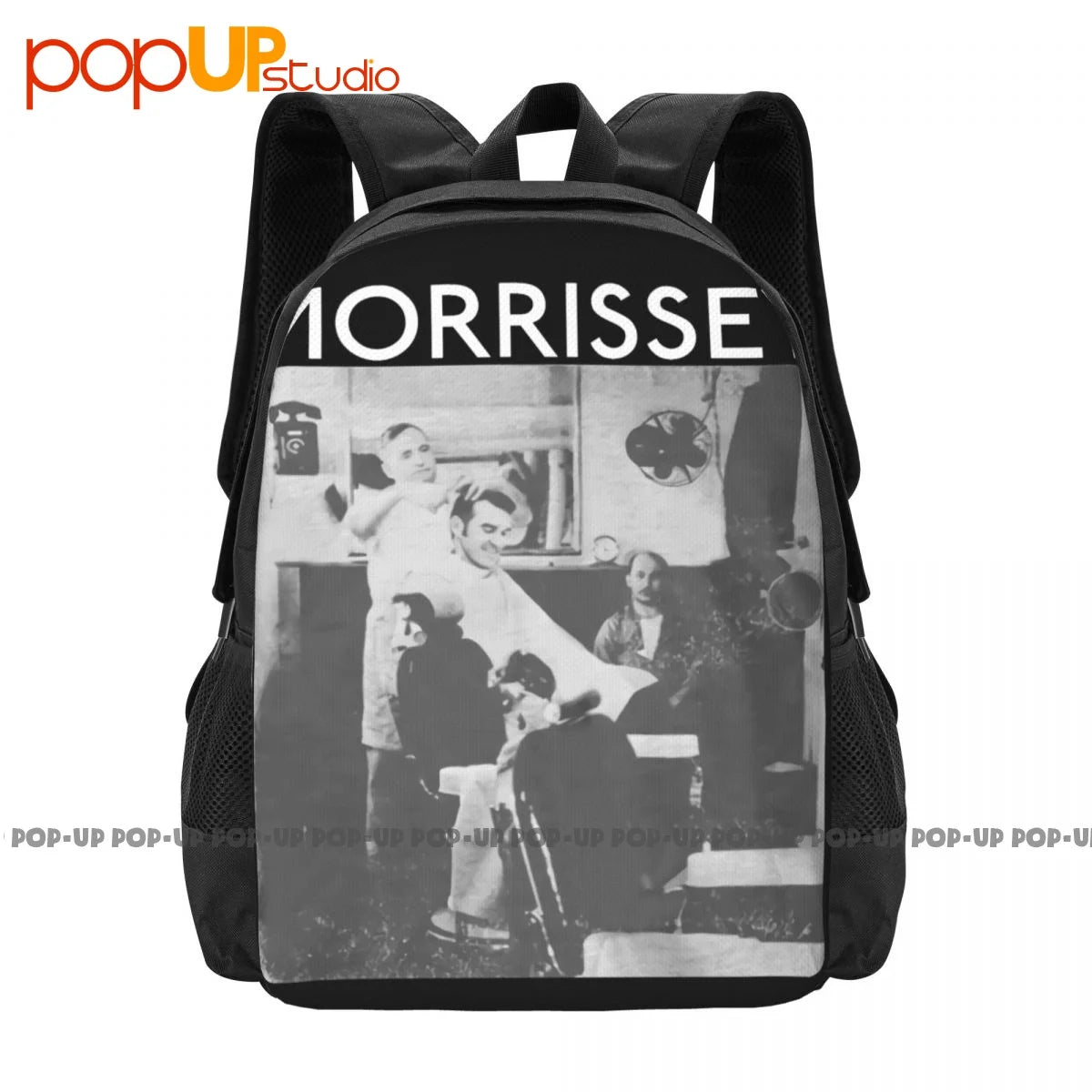 Morrissey 'Barber Shop' Backpack Large Capacity Print Beach Bag