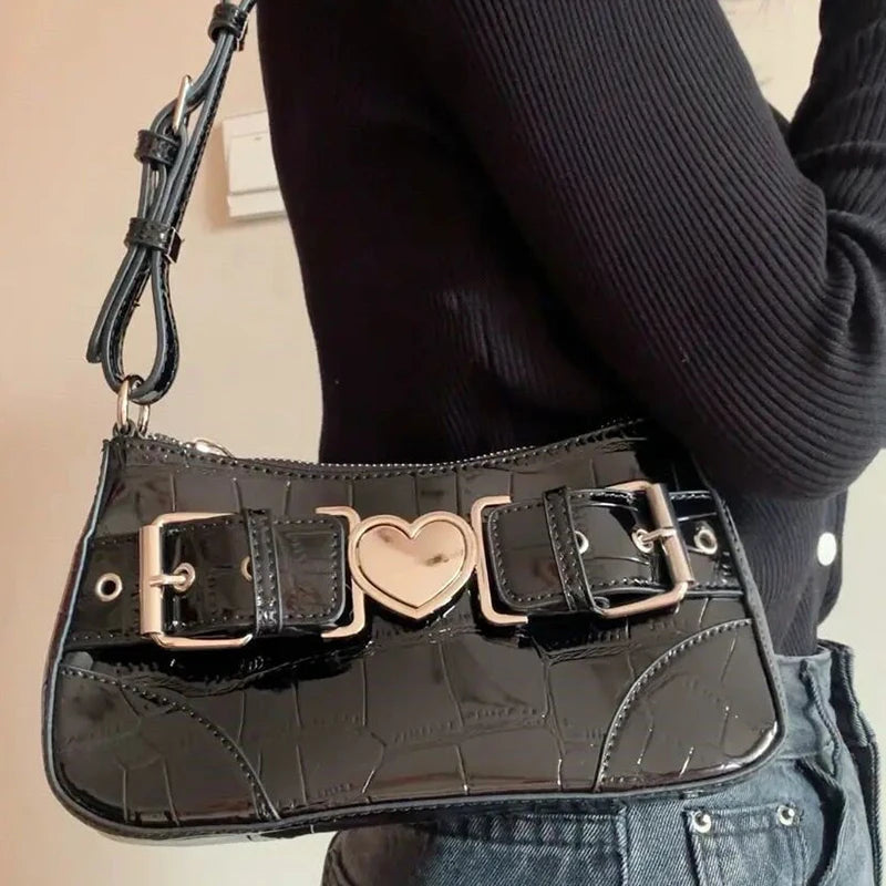 Crocodile Pattern Shoulder Bag Women's Underarm Phone Bag