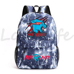 Lightning Cat School Backpack Boys Girls Cartoon Bookbag Men Casual Bagpacks