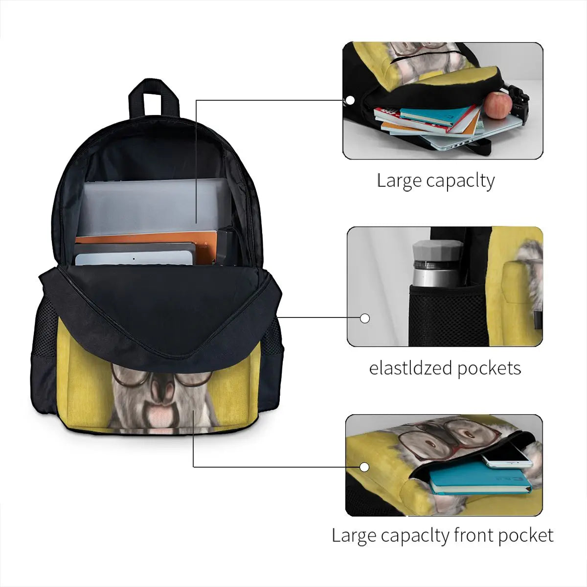 Mr Koala Backpacks Men's & Women's Bag Personalised Female Backpack