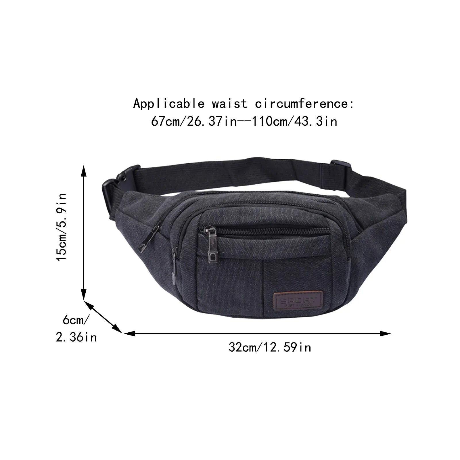 Waterproof Canvas Chest Bag for Men and Women