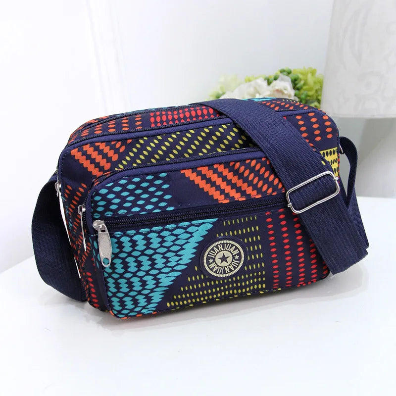 Layer Messenger Bag Women Canvas Middle-Aged Woman Crossbody Mother Bag