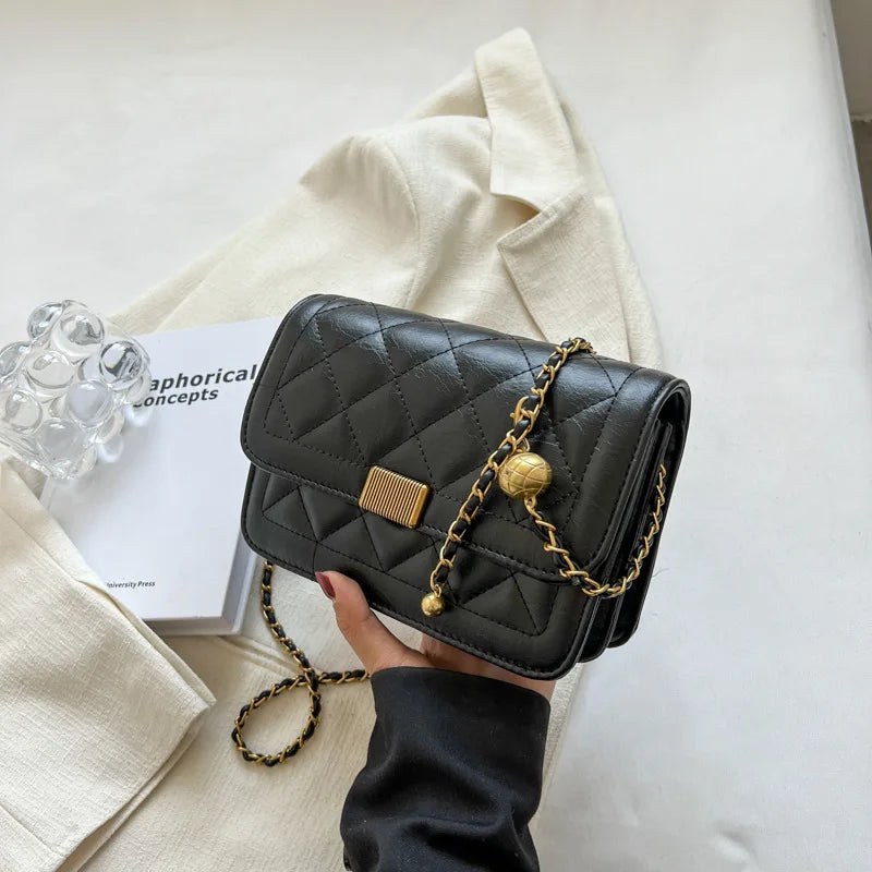 Winter Tote PU Leather Quilted Handbags Women Shoulder Bags