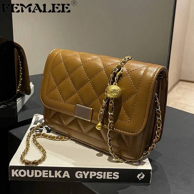 Winter Tote PU Leather Quilted Handbags Women Shoulder Bags