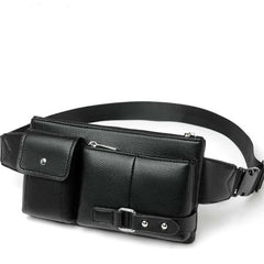 Slim Leather Fanny Pack Waist Bag Adjustable Belt Strap