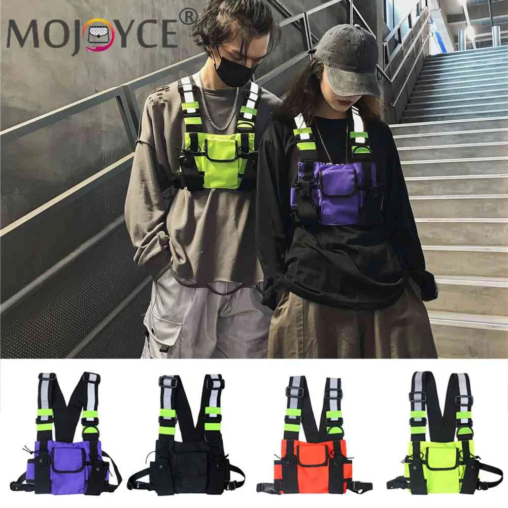 Multi-Pockets Reflective Tactical Bag Belt Bag Pouch Packs Men Women