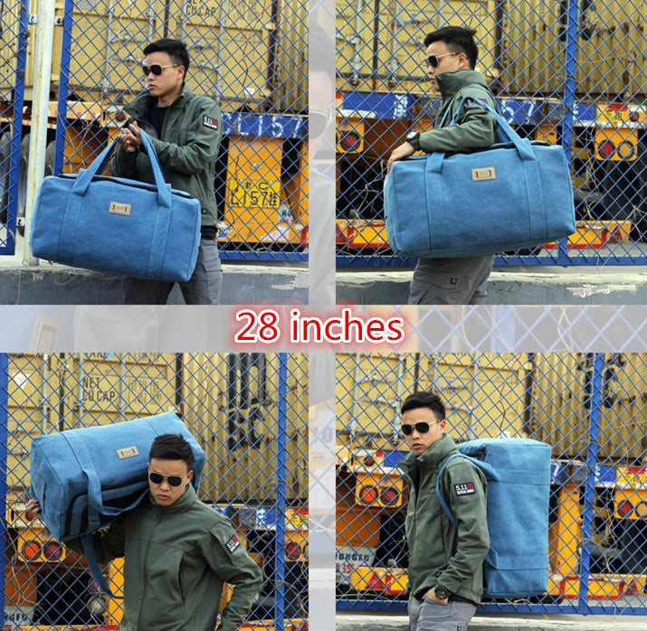 Large Capacity Multi-color Canvas Duffel Bag - Travel Bag
