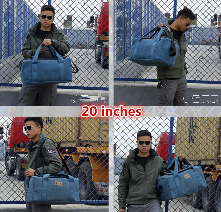 Large Capacity Multi-color Canvas Duffel Bag - Travel Bag