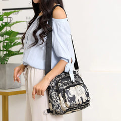 Multi-function Vintage Printing Bag Shoulder Crossbody Tote Handbags Purses