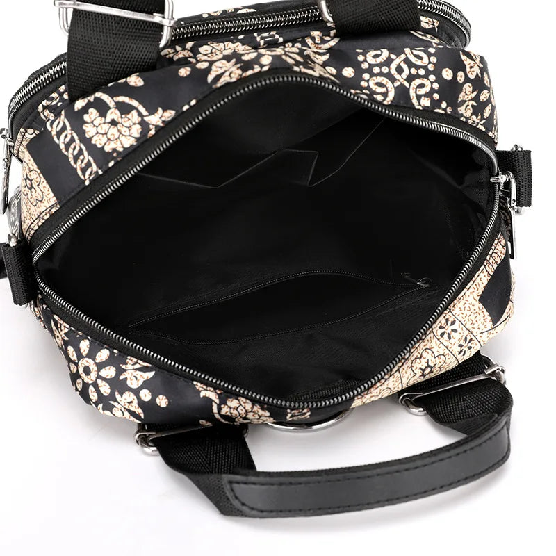 Multi-function Vintage Printing Bag Shoulder Crossbody Tote Handbags Purses