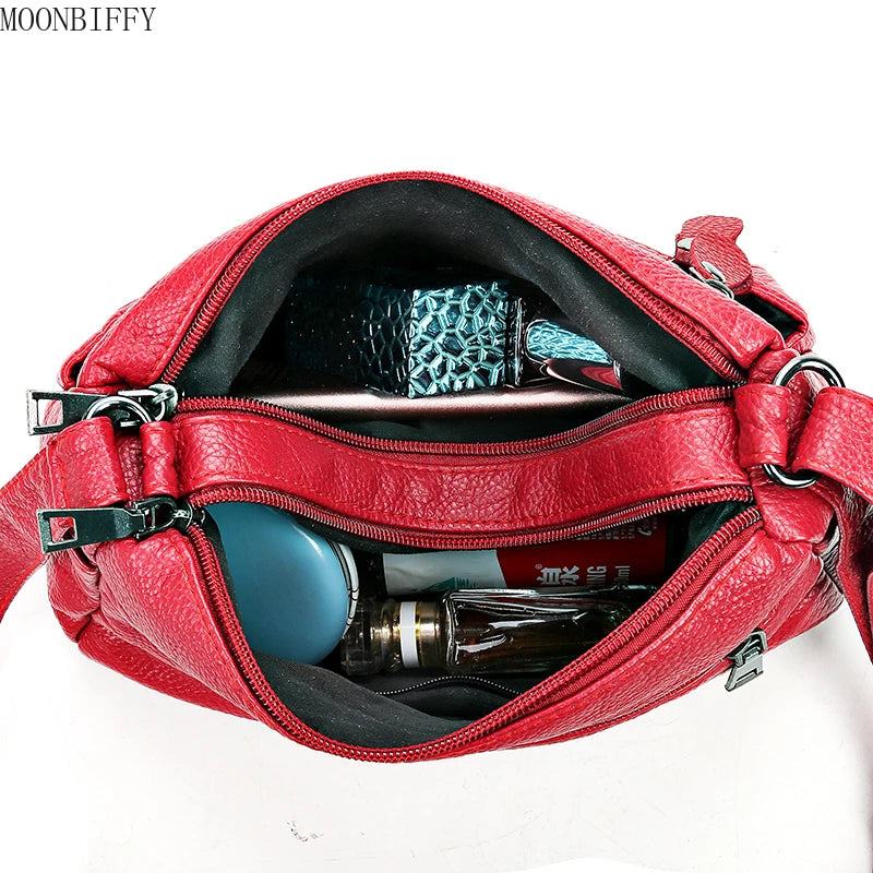 Multi-layer Crossbody Bags Small Bag Red Handbag Wallet