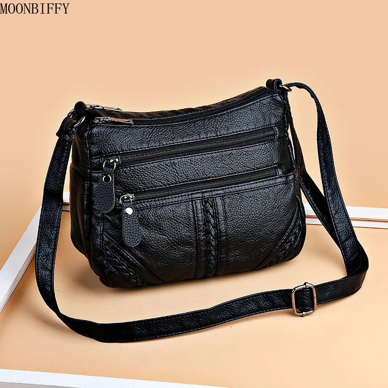 Multi-layer Crossbody Bags Small Bag Red Handbag Wallet