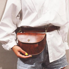 Women Leather Belt Bag Phone Pouch Fanny Pack Crossbody Bags #40