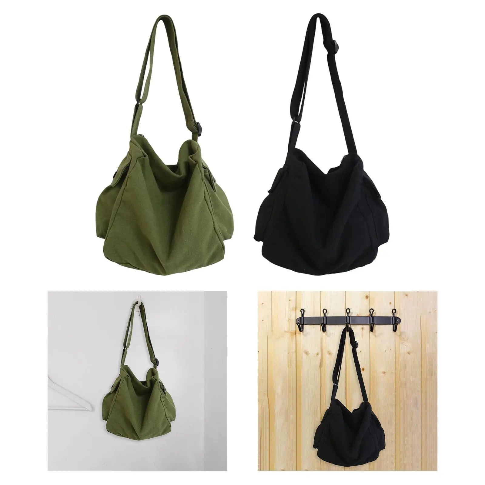 Canvas Hobo Bag Large Capacity Backpack Tote Purse Handbag