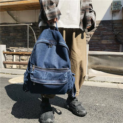 High Denim Multifunction Backpack School Bag Student