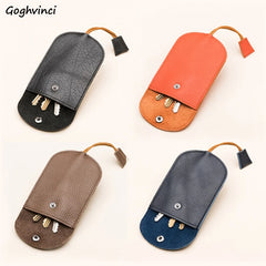 Mini Sweet Solid Basic Novelty Key Wallet Soft PU Leather Unisex