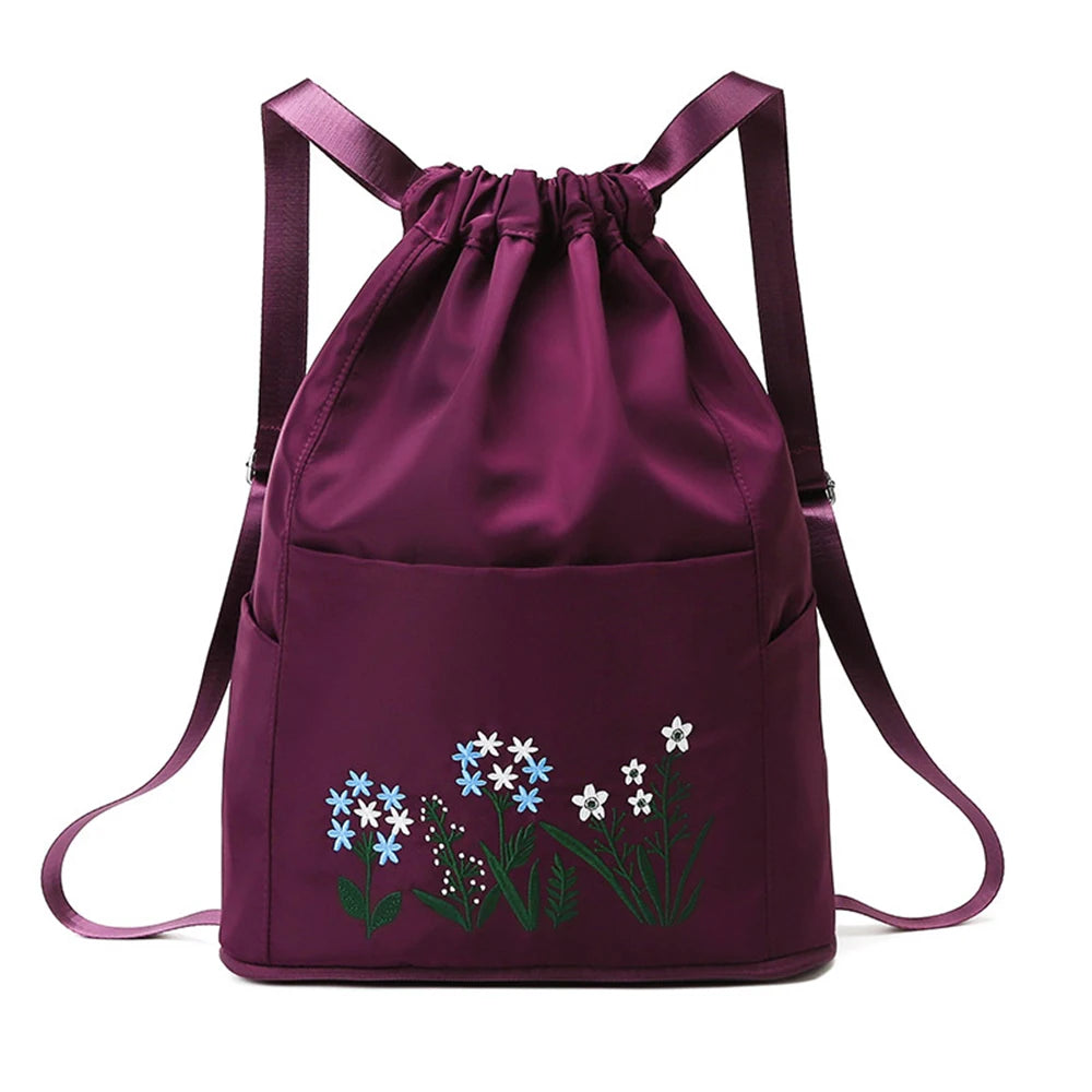 Foldable Drawstring Fitness Travel Bag Portable Multifunctional