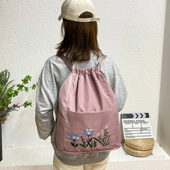 Foldable Drawstring Fitness Travel Bag Portable Multifunctional