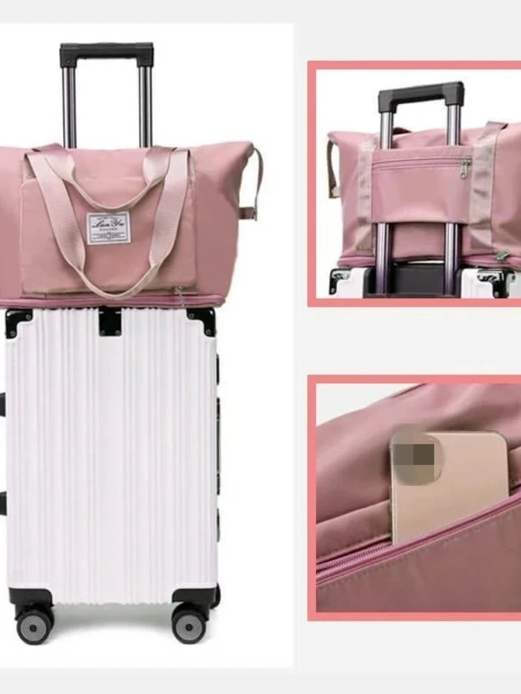 Multifunctional Folding Travel Bags Waterproof Tote Women Large Capacity Duffle