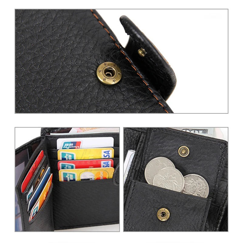 Men's RFID Leather Wallet Vintage Holiday Gift