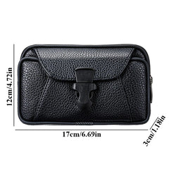 Men's Leather Belt Bag Business Style Wallet Case