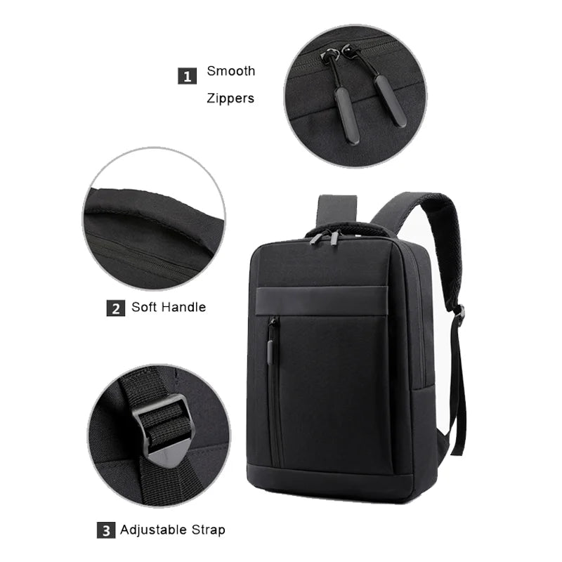 Waterproof Business Laptop Backpack with USB Charging