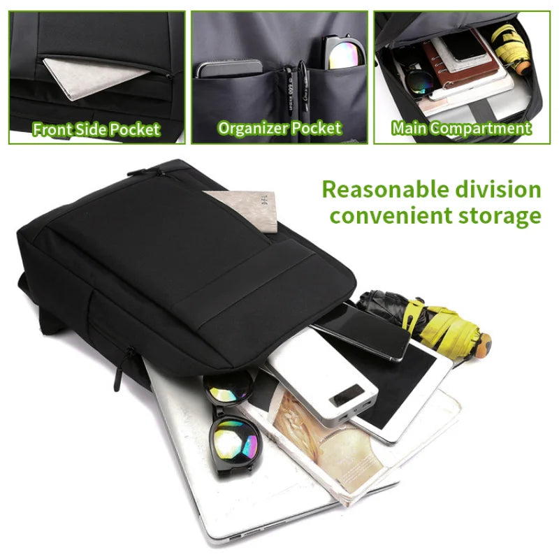 Waterproof Business Laptop Backpack with USB Charging