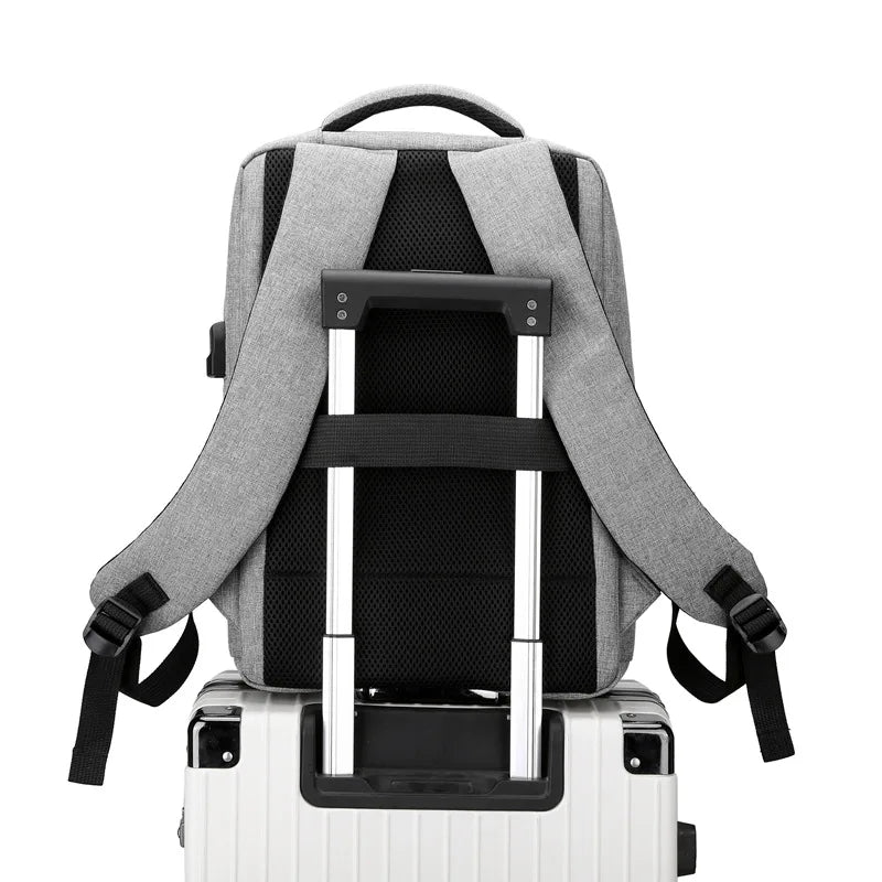 Waterproof Backpack Large Capacity USB Charging School Bag Pack Men