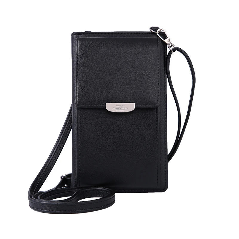 Mini PU Leather Shoulder Bag Mobile Wallet Messenger Bag