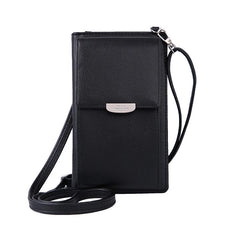 Mini PU Leather Shoulder Bag Mobile Wallet Messenger Bag