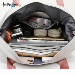 Foldable Shoulder Bag Gym Tote Handbag Women Clothing Carrier